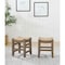 Alaterre Furniture Newport Set of Two 18"H Wood Stools with Rush Seats ANNP202071 - alternate 2